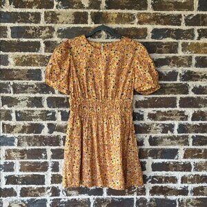 Free People Pennie Floral Puff Sleeve Mini Dress Size Small